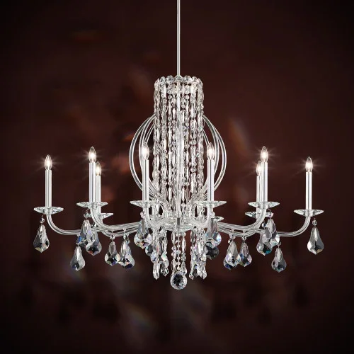 Siena 10 Light 120V Chandelier in Antique Silver with Heritage Handcut Crystal (168|RS8310N-48H)