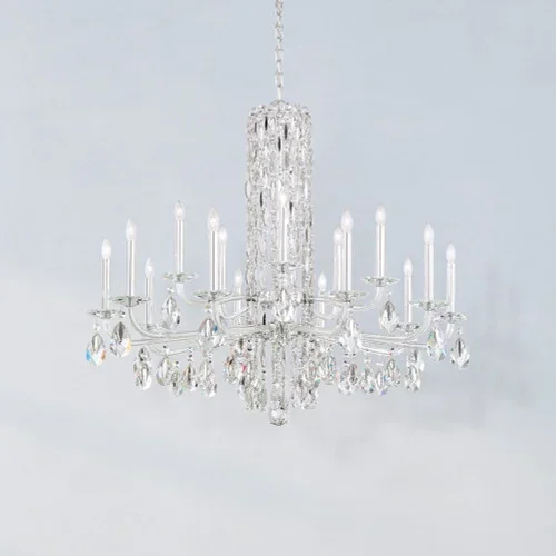 Siena 15 Light 120V Chandelier in Antique Silver with Heritage Handcut Crystal (168|RS83151N-48H)
