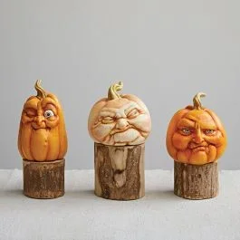 Silly Face Pumpkin Set of 3