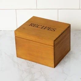 Simple Farmhouse Recipe Box With Cards