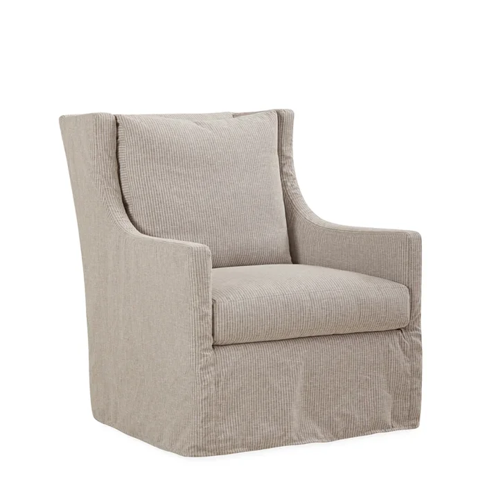 Slipcovered Swivel Glider Chair