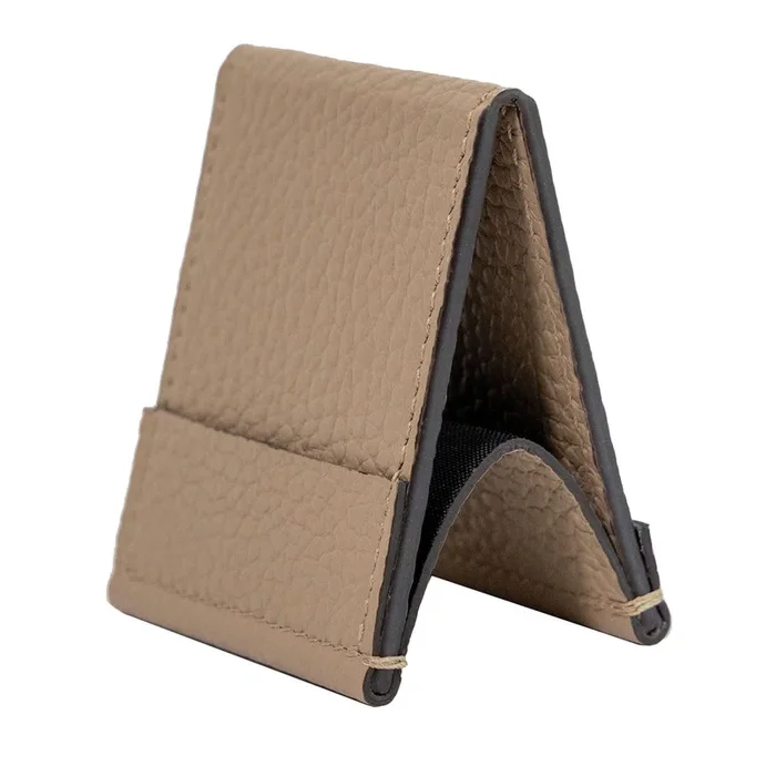 Small Tamarone Beige Leather Table Number Holder