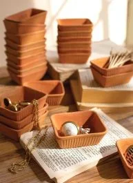 Square Clay Trinket Dish Set of 12