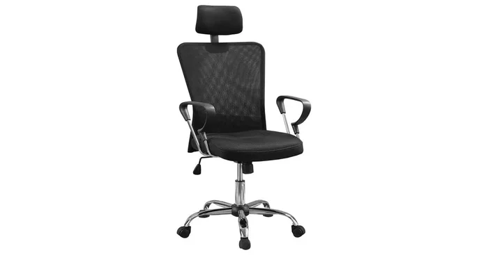 Stark Upholstered Adjustable Mesh Office Desk Chair Black
