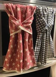 Stars and Plaid Kitchen Towel Set of 2