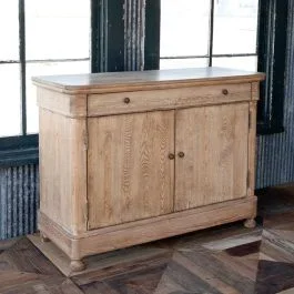 Stripped Wood Sideboard Server Cabinet | SHIPS FREE