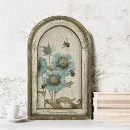 Sunflowers And Honey Bees Framed Wall Art