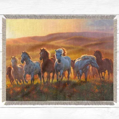 Sunset Fields Throw Blanket – Small