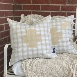 Swiss Cross Plaid Accent Pillow