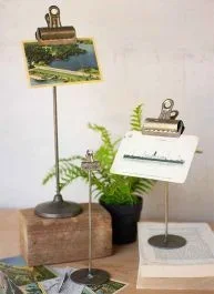 Tabletop Pedestal Clip Holder Set of 3