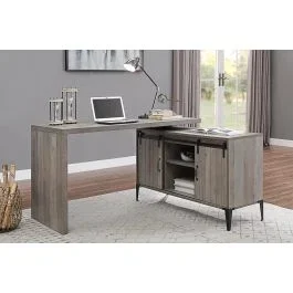 Tacna Rustic Grey Desk With Swivel Top