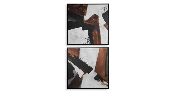 Tactile Inspiration Framed Canvases, S/2