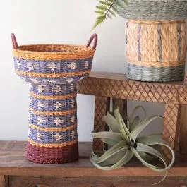 Tall Recycled Paper Rope Compote With Handles