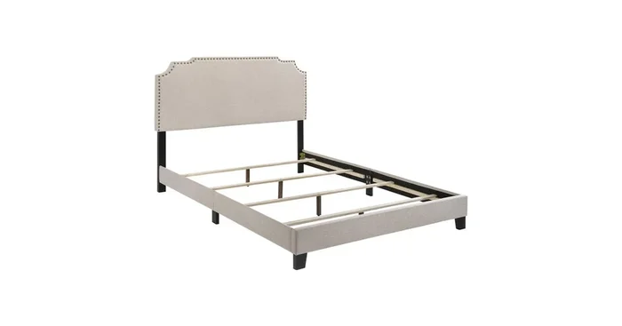 Tamarac Upholstered Queen Panel Bed Beige