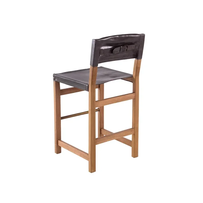 Taura Counter Stool-Chocolate Leather