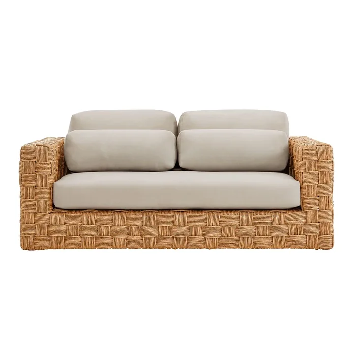 Thames Outdoor Patio Wicker Outdoor Patio Rattan Loveseat