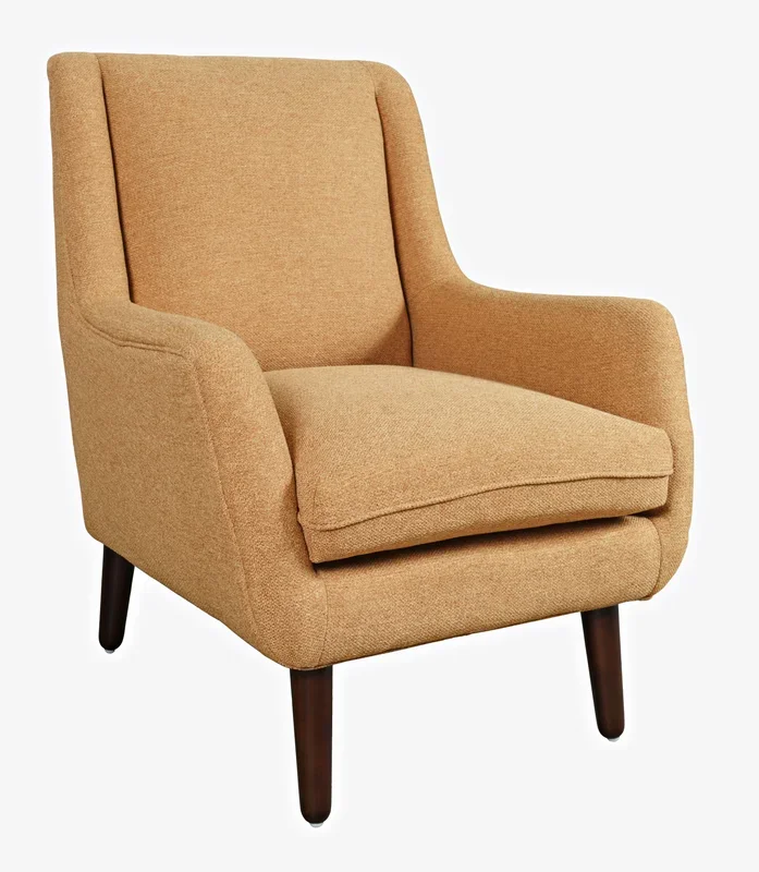 Theo Mid-Century Modern Upholstered Accent Chair – Gold