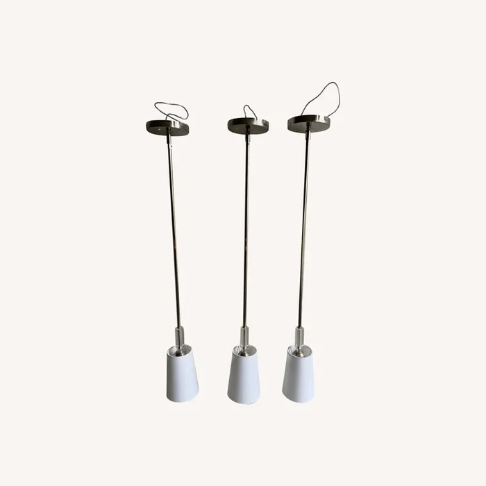 Three Pendant Lights with Linen Shade