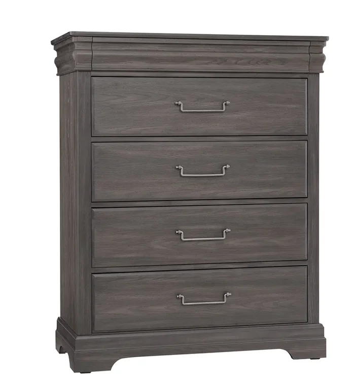 Traditional 5-Drawer Chest with Hidden Felt-Lined Drawer
