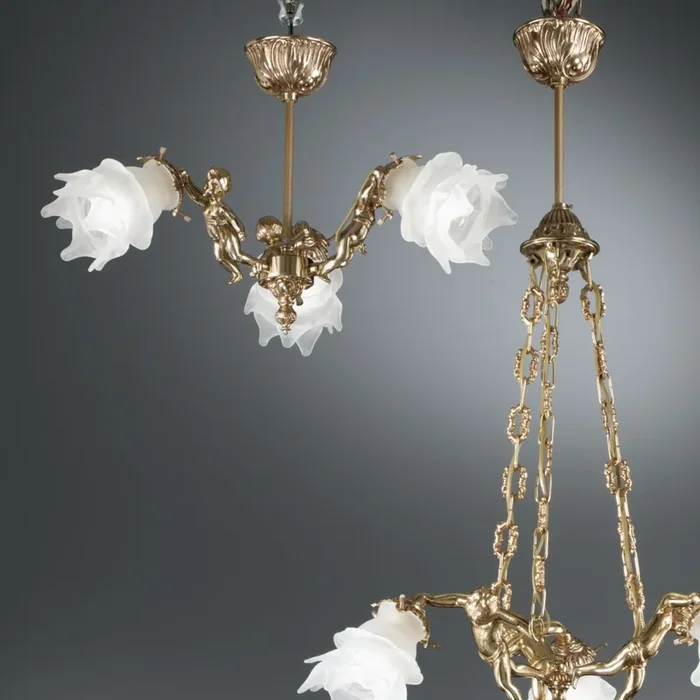 Traditional Brass 3 Arm Ceiling Light
