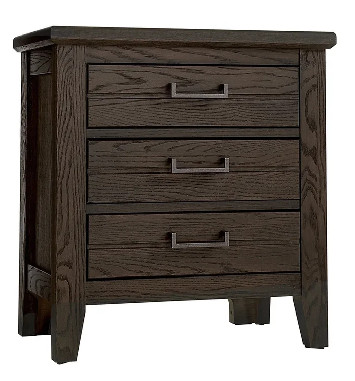Transitional 3-Drawer Nightstand with Soft-Close Drawers