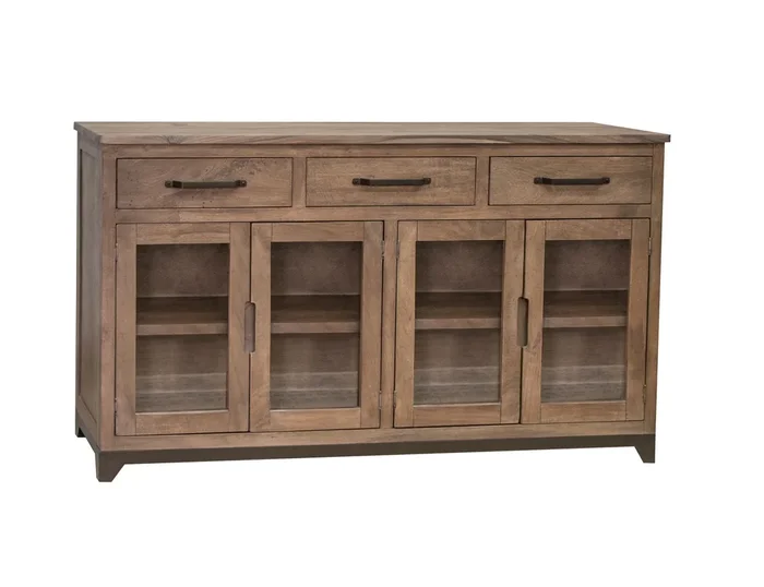 Transitional Console with Magnetic Door Catches