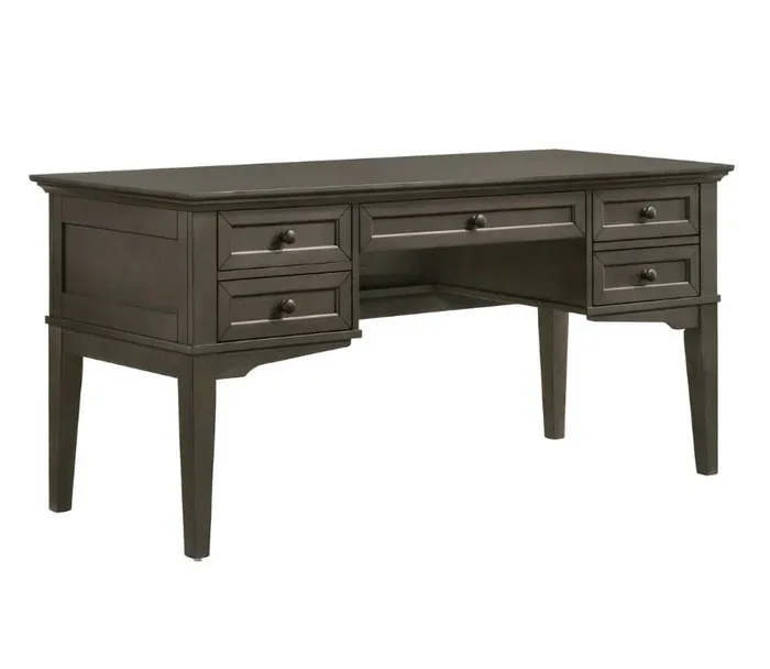 Transitional Half Pedestal Executive Desk