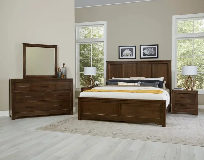Transitional King Six Panel Bedroom Set