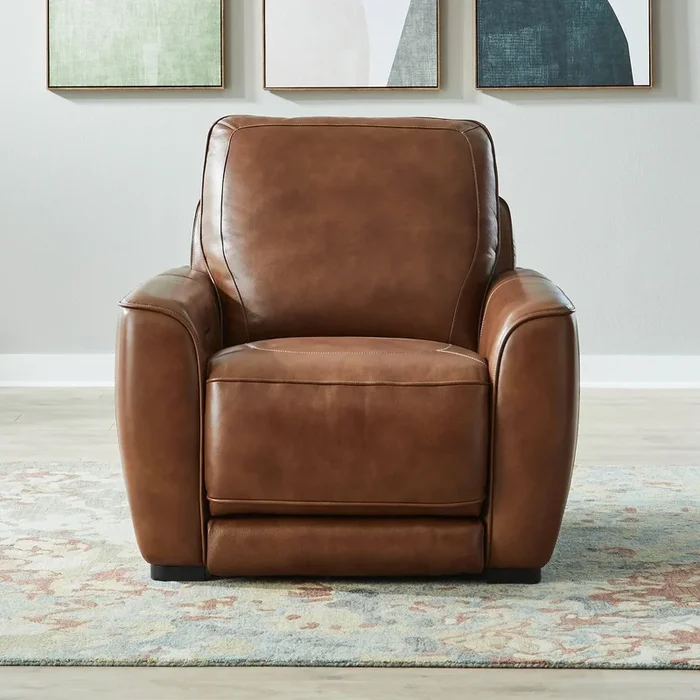 Transitional Recliner with Power Headrest