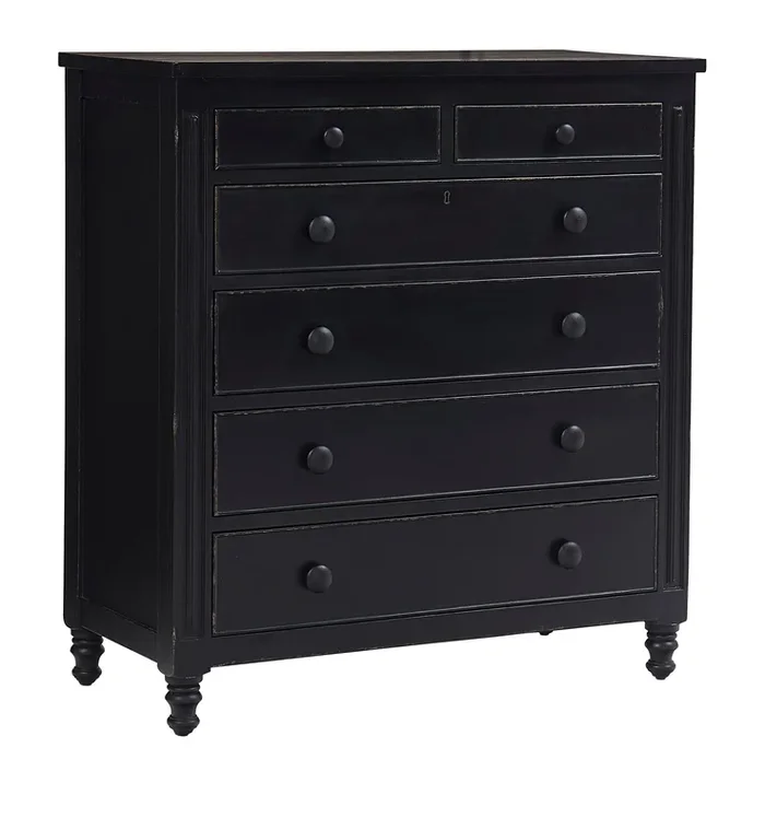 Transitional Secretary Chest with Drop-Front Drawer and Charging Station