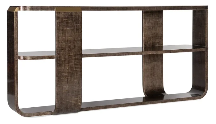 Transitional Sofa Table with Open Shelving