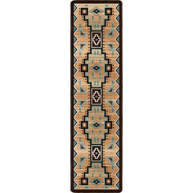 Tribal Turquoise Rug – 2 x 8