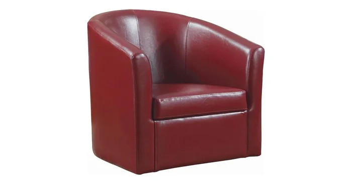 Turner Upholstered Barrel Back Swivel Chair Red