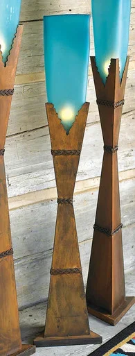 Turquoise Glass Floor Lamp – Small
