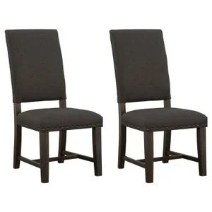 Twain Upholstered Dining Side Chair Warm Grey (set of 2)