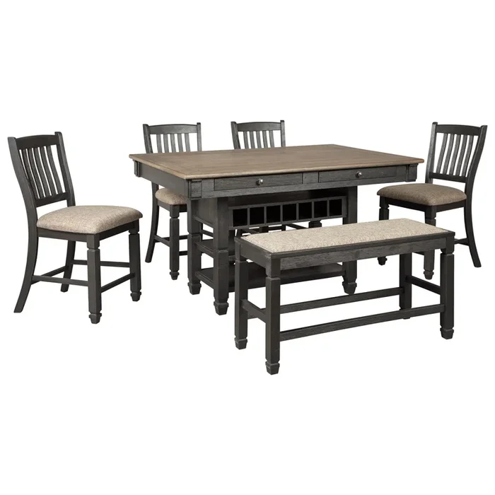 Tyler Creek 6-Piece Counter Table Set with Bench