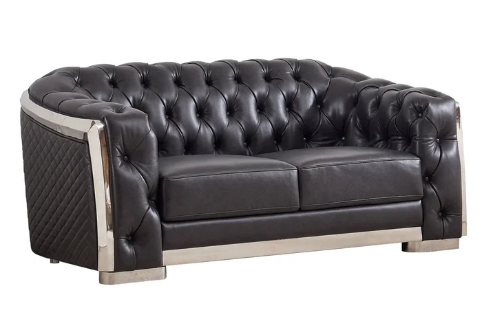 U341 BLANCHE CHARCOAL LOVESEAT