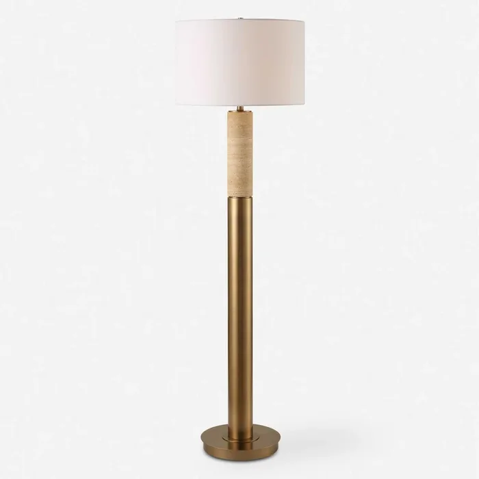Uttermost Knox Travertine Floor Lamp