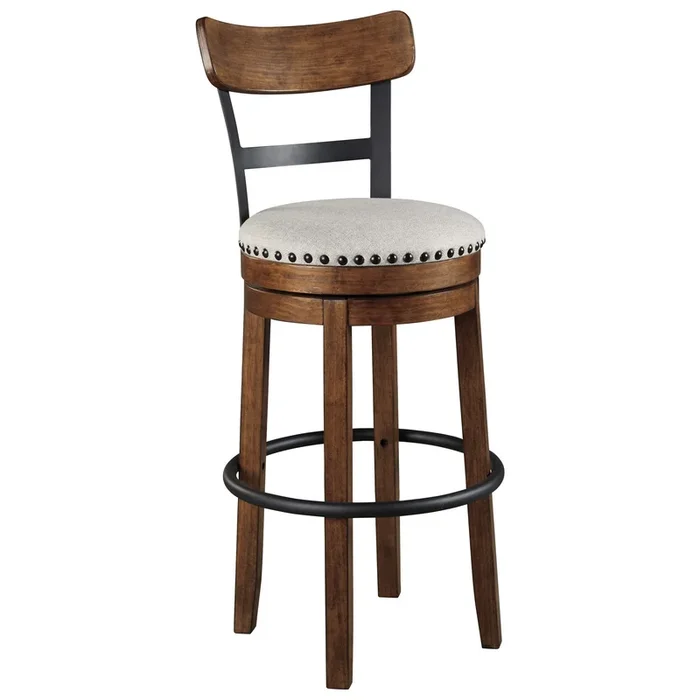 Valebeck Upholstered Swivel Barstool