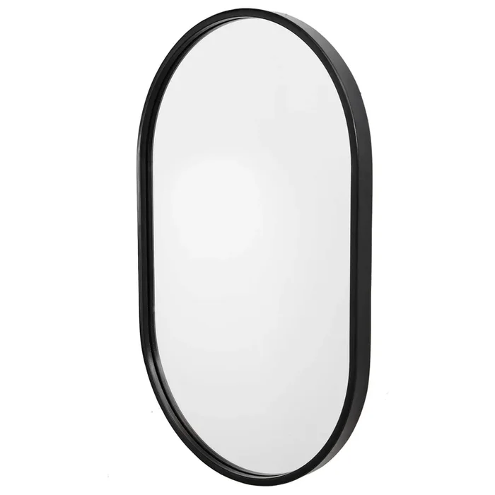 Varina Oval Mirror Black