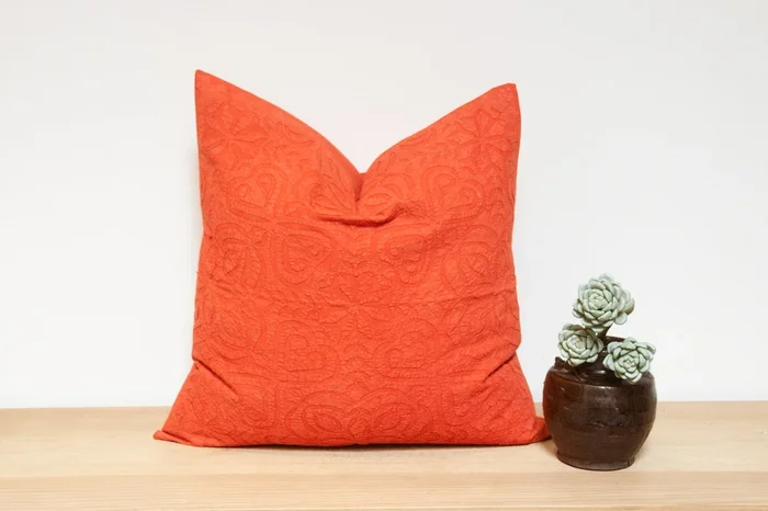 Vermillion Handmade Pillow Cover