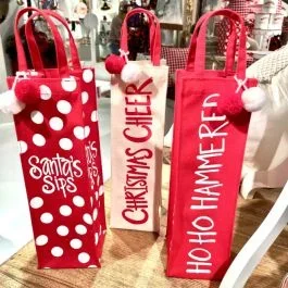 Very Merry Holiday Wine Bag Set of 3