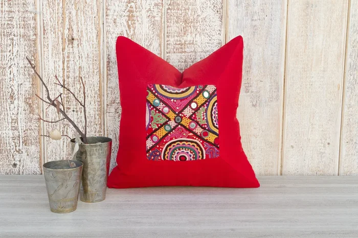 Viha Indian Silk Decorative Pillow Cover
