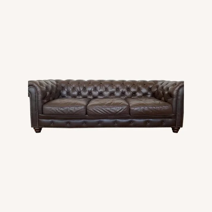 Vintage Chesterfield Leather 3 Seater Sofa