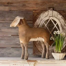 Vintage Inspired Sheep Figurine