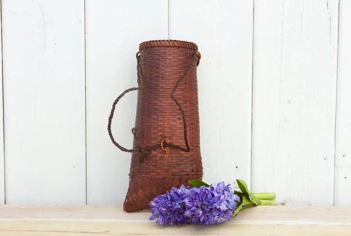 Vintage Thai Farmhouse Basket W/ Rope (Trade)