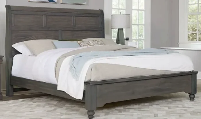 Vista King Sleigh Bed with Metal Slats