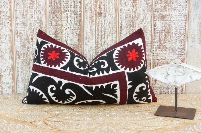 Vorisa Bukhara Suzani Lumbar Pillow (Trade)