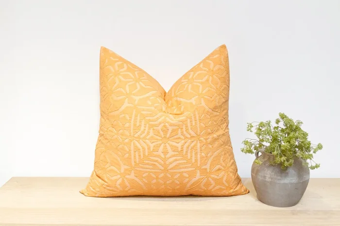 Warm Yellow Handmade Pillow Cover