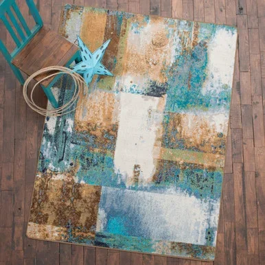 Watercolor Rust Rug – 5 x 8